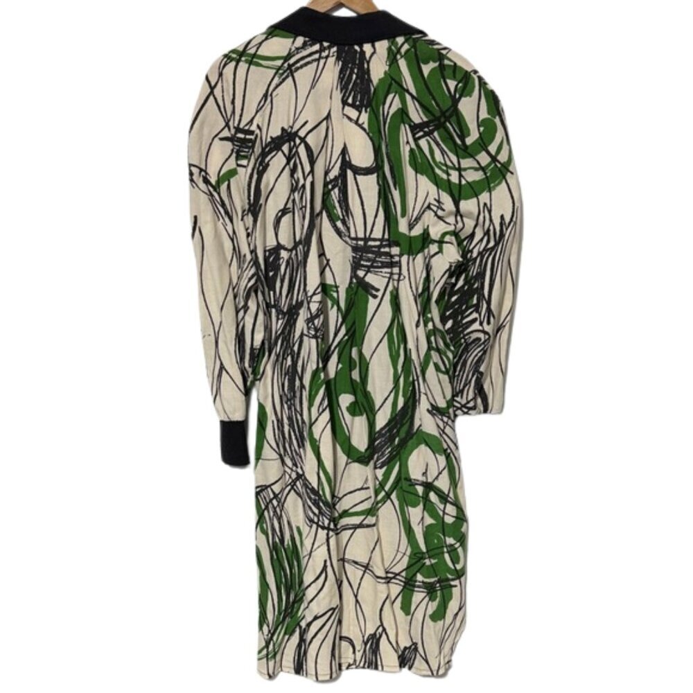 Betty Jackson Henri Bendel Vintage Viyella Wool Coat Jacket 10 Art Print White - Picture 11 of 14